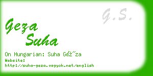 geza suha business card